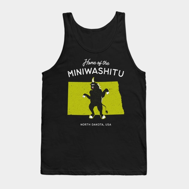 Home of the Miniwashitu - North Dakota, USA River Cryptid Tank Top by Strangeology